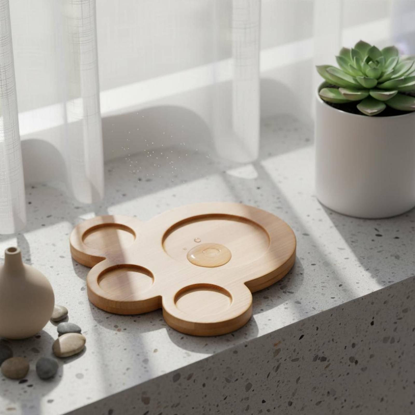 Bamboo Wood Industrial Tray Pl - Drip Tray Saucer 评论和价格