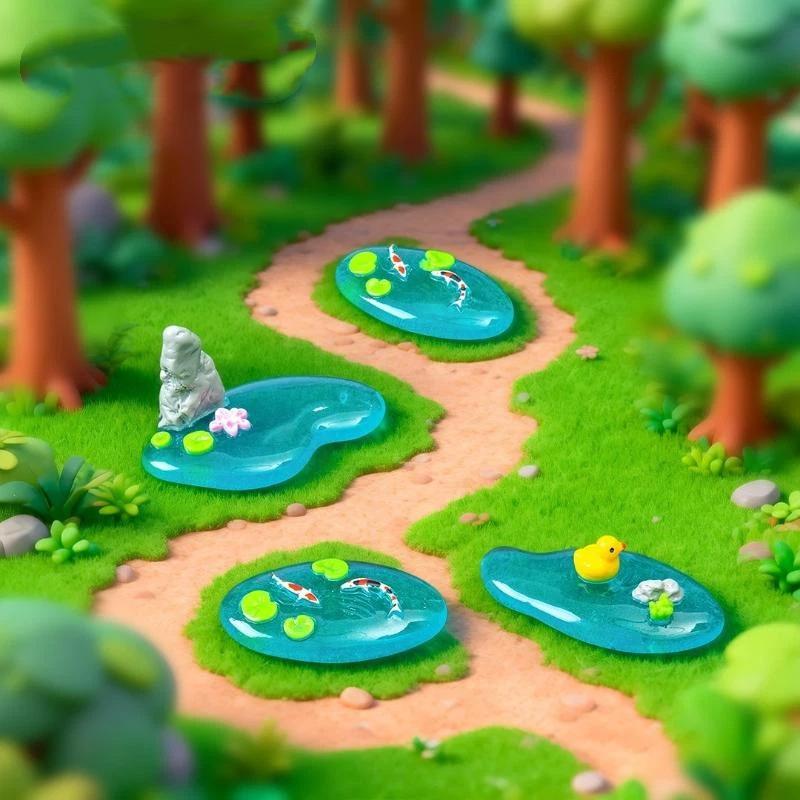 Koi Duck Lotus Mini Resin Pond - Bonsai Garden With Koi Pond 评论和价格