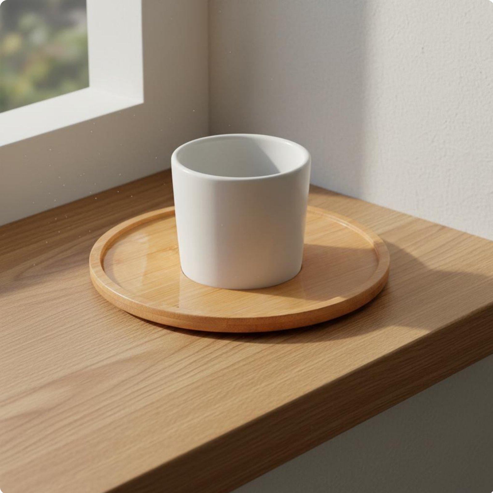 Industrial Tray Bamboo Plant S - Drip Tray Saucer 评论和价格