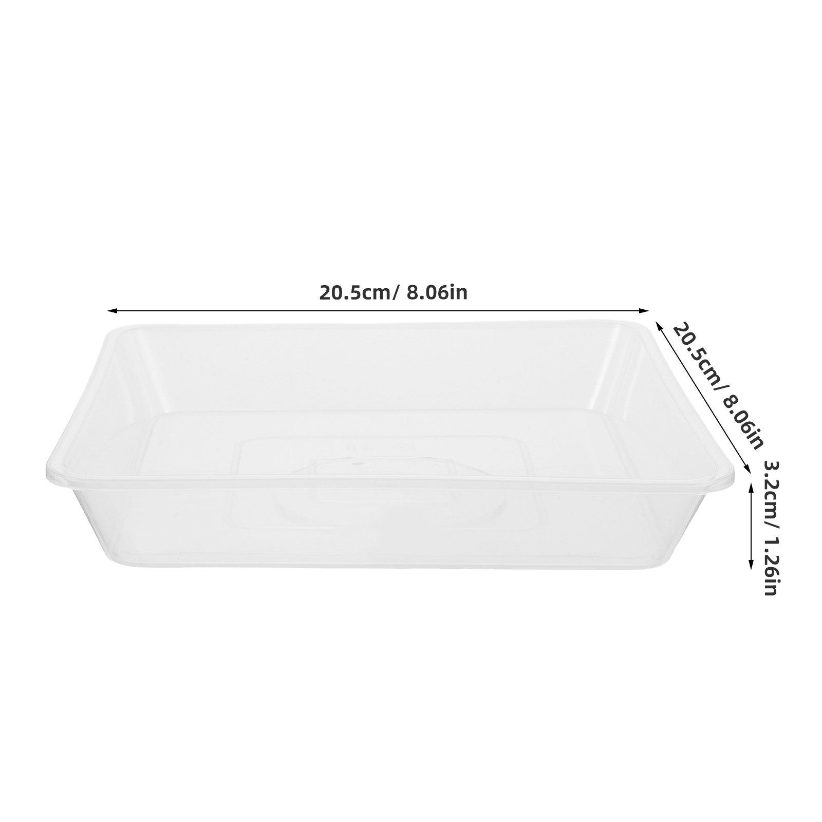 4Pcs Transparent Square Plant  - Drip Tray Saucer 评论和价格